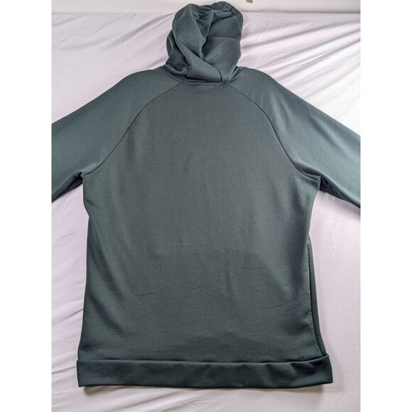 Nike Dri-Fit Hoodie Pullover Mens Large Green Neon Yellow Swoosh Front Pocket - Picture 2 of 13